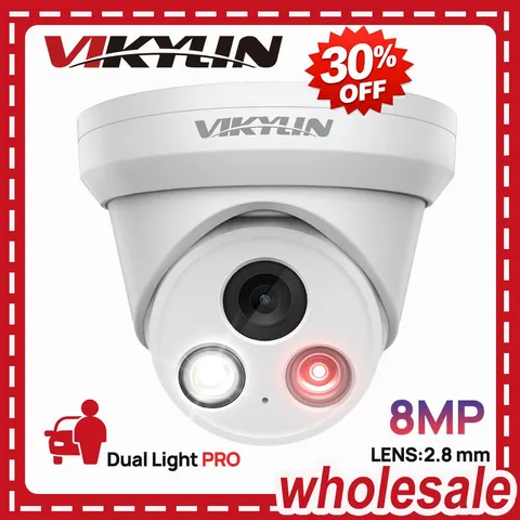 Vikylin C88 8MP PoE Camera 4K Color Night Vision 1/1.8" Sensor ONVIF Dual Light