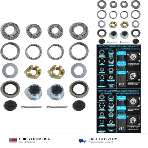 iBroPrat 2 Sets 3500 LB L68149 L44649 Boat Trailer Axle Bearing Kits | 171255...