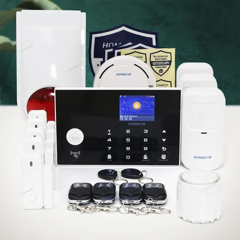 HOMSECUR Wireless&Wired 4G Burglar Intruder Alarm System+Wireless Flash Siren