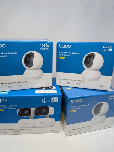 TP-Link Tapo Lot Indoor Outdoor 2 Pack 2k Camera + 3 Tapo C200 1080p Wifi Camera