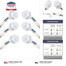 6-Pack Motion Sensor Light Switch for Existing Lights | 30-second delay, PIR ...