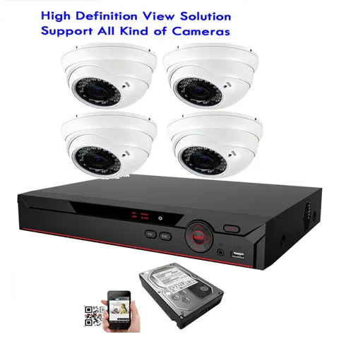 4CH All-in-1 6MP DVR 4-in-1 AHD 2.6MP OSD Me86 960H 36IR Security Camera System