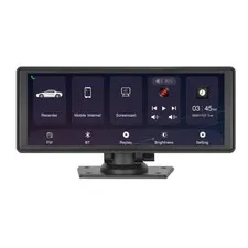 10.26in Car DVR Dual Dash Cam Touch Screen GPS FM For Apple Carplay Android Auto