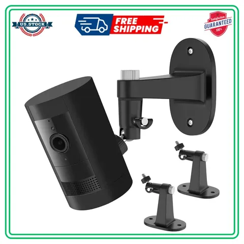 2 Pack Adjustable Wall Mount for Ring Stick Up Cam and Outdoor Cam Black
