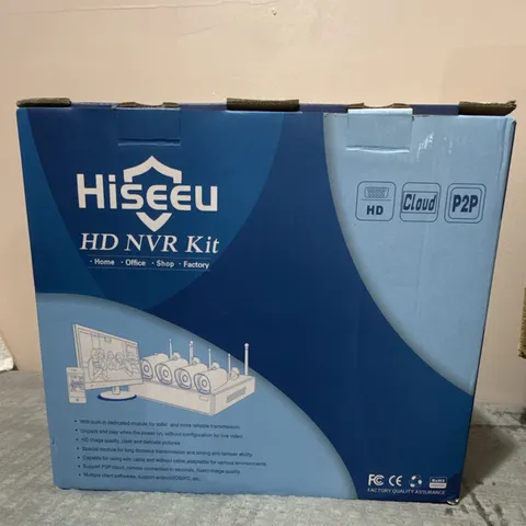Hiseeu WK-4HB612-AT HD NVR Kit 4-Cam Wired 1TB P2P Cloud Indoor/Outdoor