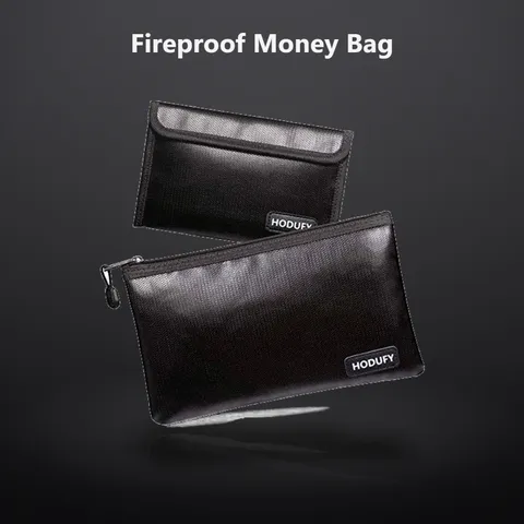 Fireproof Money Bag - 10.6"x6.7" & 5"x8" Small Fireproof Bags, Bank Deposit &...