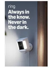 Ring Spotlight Cam Plus Plug-In White  Outdoor Security Camera Brand New(J9)