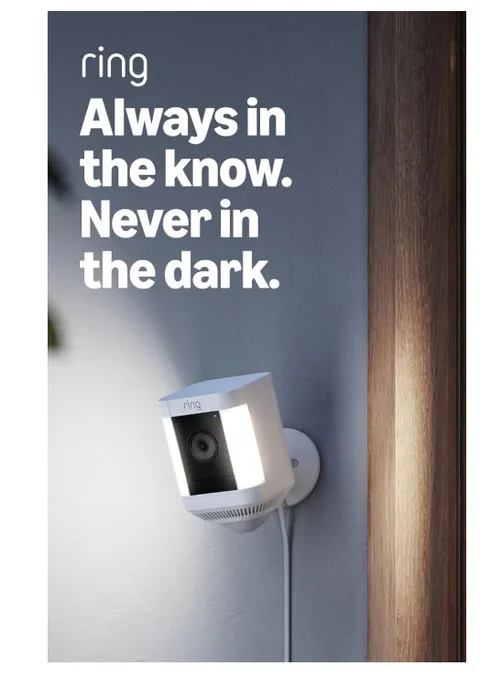 Ring Spotlight Cam Plus Plug-In White  Outdoor Security Camera Brand New(J9)