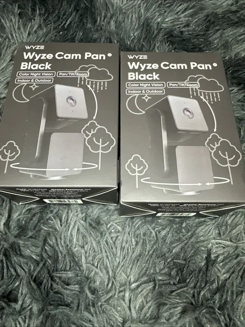 Lot Of Two Wyze Cam Pan v3 Indoor/Outdoor IP65 1080P 360° Pan/Tilt/Zoom Wi-Fi