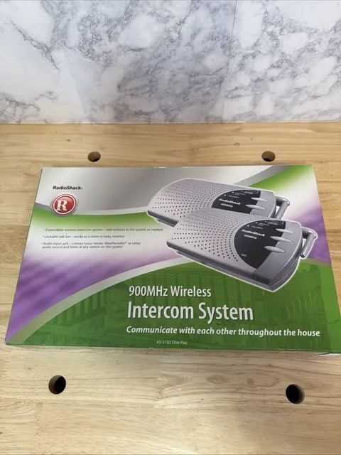 Radioshack 900MHz Wireless Audio Intercom System (43-3102) NEW