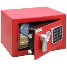 Steel Digital Safe Box | Secure Storage 9.1" | Red