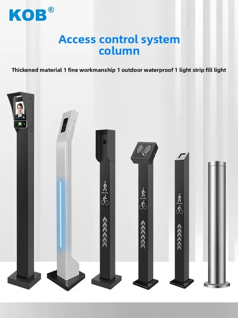 access control column, community swipe card floor bracket, outdoor waterproof fa