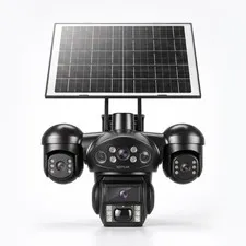 12MP 4K Solar Battery Powered Wireless WiFi Outdoor Home Security Camera System
