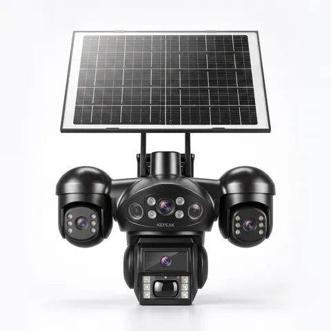 12MP 4K Solar Battery Powered Wireless WiFi Outdoor Home Security Camera System