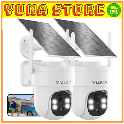 Solar Security Cameras Wireless Outdoor, 2 Pack 3MP Security Cameras Wireless Ou