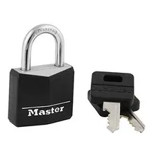Master Lock 131D 1-3/16" Wide Covered Aluminum Keyed One Pack, 1 Pack Padlock
