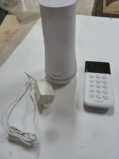 SimpliSafe Base Station SSBS3 Gen 3 White w/ Power Cable & Remote 