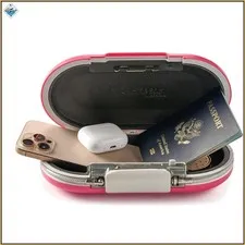 Water-Resistant Small Safe Ideal for Travel and Campus Use with Combination Lock