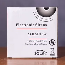 Solex SOLSD15W 15W Dual Tone Surface Mount Siren New in Box