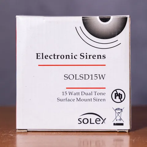 Solex SOLSD15W 15W Dual Tone Surface Mount Siren New in Box