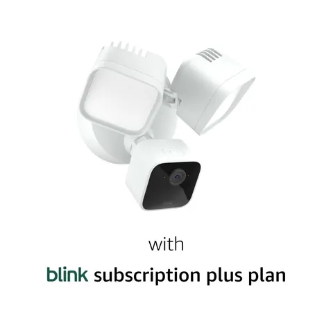 Wired Floodlight Camera W/ 1-Year Plus plan – Smart security camera 2600 lumens