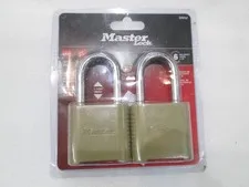 Master Lock Combination Padlock Outdoor Security 4 Digit 2 Pack Padlocks 1-1/2"