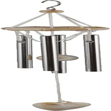 Mini Indoor & Outdoor Wind Chime with Solid Aluminum Rods, Quiet Decor for Ga...