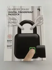 SHARPER IMAGE DIGITAL FINGERPRINT PADLOCK RECHARGEABLE- BLACK 