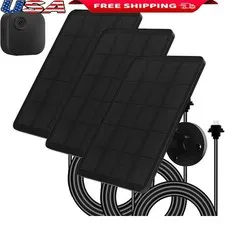 High Efficiency Solar Panel Outdoor Blink Camera 3 Pack Waterproof Design New