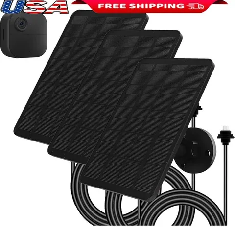 High Efficiency Solar Panel Outdoor Blink Camera 3 Pack Waterproof Design New