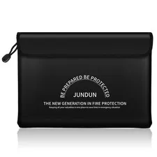 Fireproof Document Bag with 5200℉ Heat Insulated,14.0”x10.4” Waterproof and F...