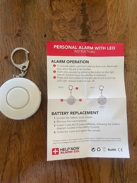 3 OF Personal Alarm Keychain LED Light 130DB Emergency Women SENIOR HELP SOUND