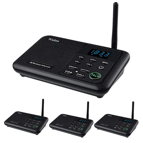 Intercoms Wireless for Home 1 Mile Range 22 Channel 100 Digital Code Display ...