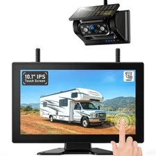 Wireless Solar Magnetic Reversing Camera: 10 Inch 1080P 10 Zoll,Touch Screen