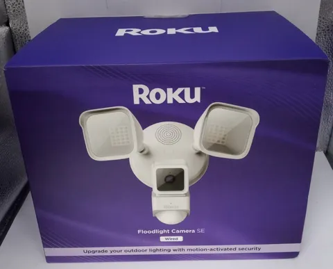 (MA2) Roku SmartHome Floodlight Camera SE Wi-Fi Connected Wired Surveillance Cam