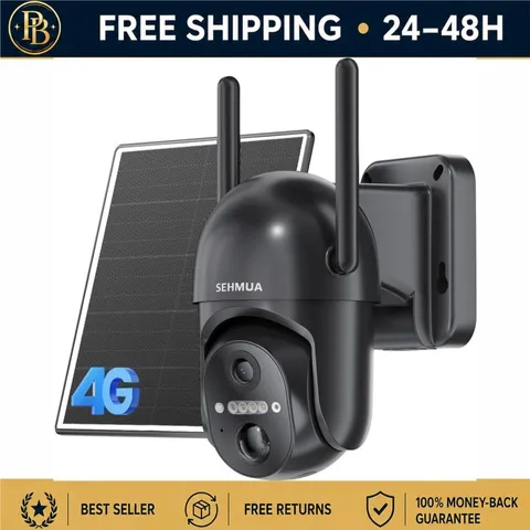 SEHMUA S40 4G LTE Solar Security Camera Outdoor 2K 360° Night Vision