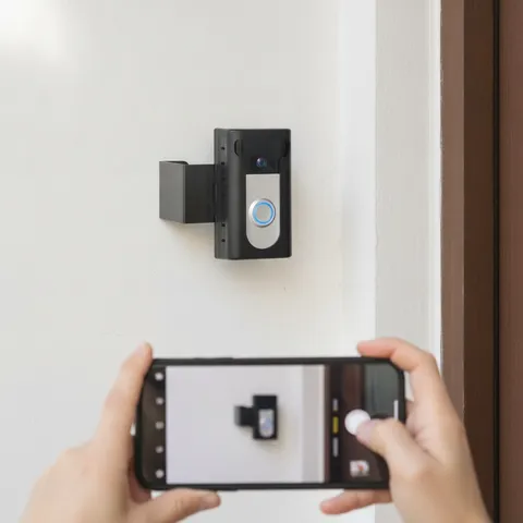 Anti-Theft Ring/Camera Video Doorbell Mount, Door Bracket No Drilling