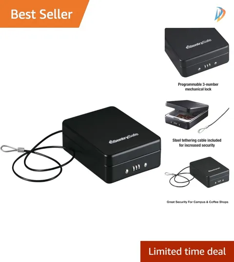 Durable Combination Lock Box - Perfect for Dorms & Offices, Portable Security