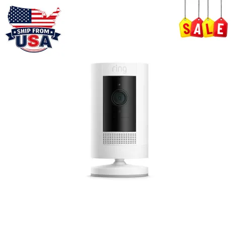 Ring Stick Up Cam Battery Indoor/Outdoor Smart Security Camera White, SALE