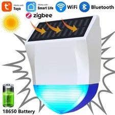 Smart Siren Alarm with Solar and USB Power Supply Optional 95dB Remote Control