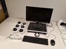 Complete 6 Camera System W/ People Counter Monitor Keyboard Mouse HDR