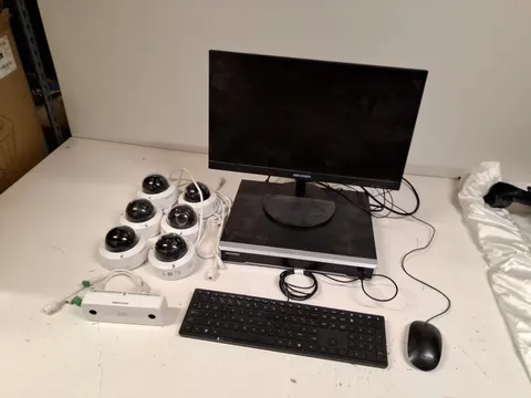 Complete 6 Camera System W/ People Counter Monitor Keyboard Mouse HDR
