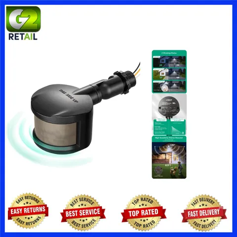 Adjustable 180° PIR Motion Sensor for Floodlights - Easy Install & Versatile Use