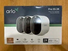Arlo Pro 5S 2K Spotlight Camera, VMC4360P, 3 Pack, White. New Sealed. Free Ship