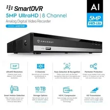 AMCREST 5MP ULTRAHD 8 CHANNEL DVR SECURITY CAMERA SYSTEM RECORDER - Black