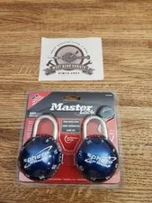 Master Lock Sphero Combination Locks Smooth Spin Padlock 2076TAST Dk. Blue W/Key