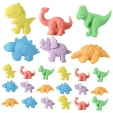 MotiMind 24 Pcs Dinosaur Shaped Sidewalk Chalk Funny Washable Colored Sidewalk