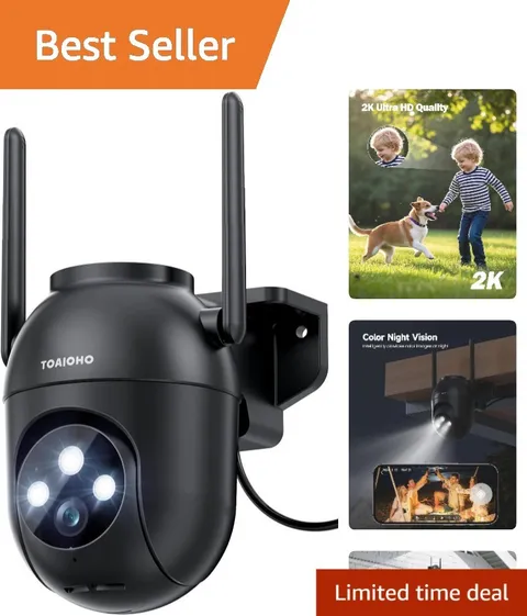 Keep Your Home Safe: 3MP Outdoor Wired Camera with Smart Control & Night Vision