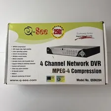Open Box Q-See QSD6204 4 Channel Network DVR 250GB MPEG-4 USB 2.0 Security