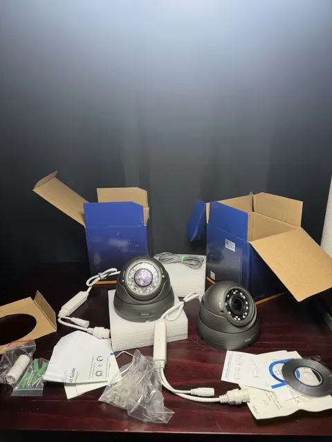 Lot of 2 U90VG POE IR Dome IP Security Cameras 2.8-12mm Open Box